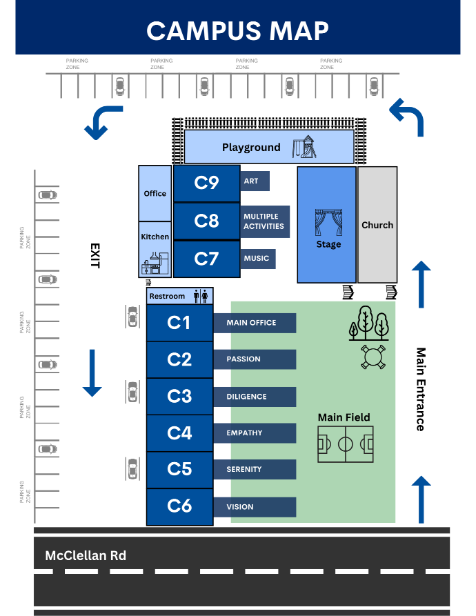 Leadways School After School Campus Map, Cupertino, CA